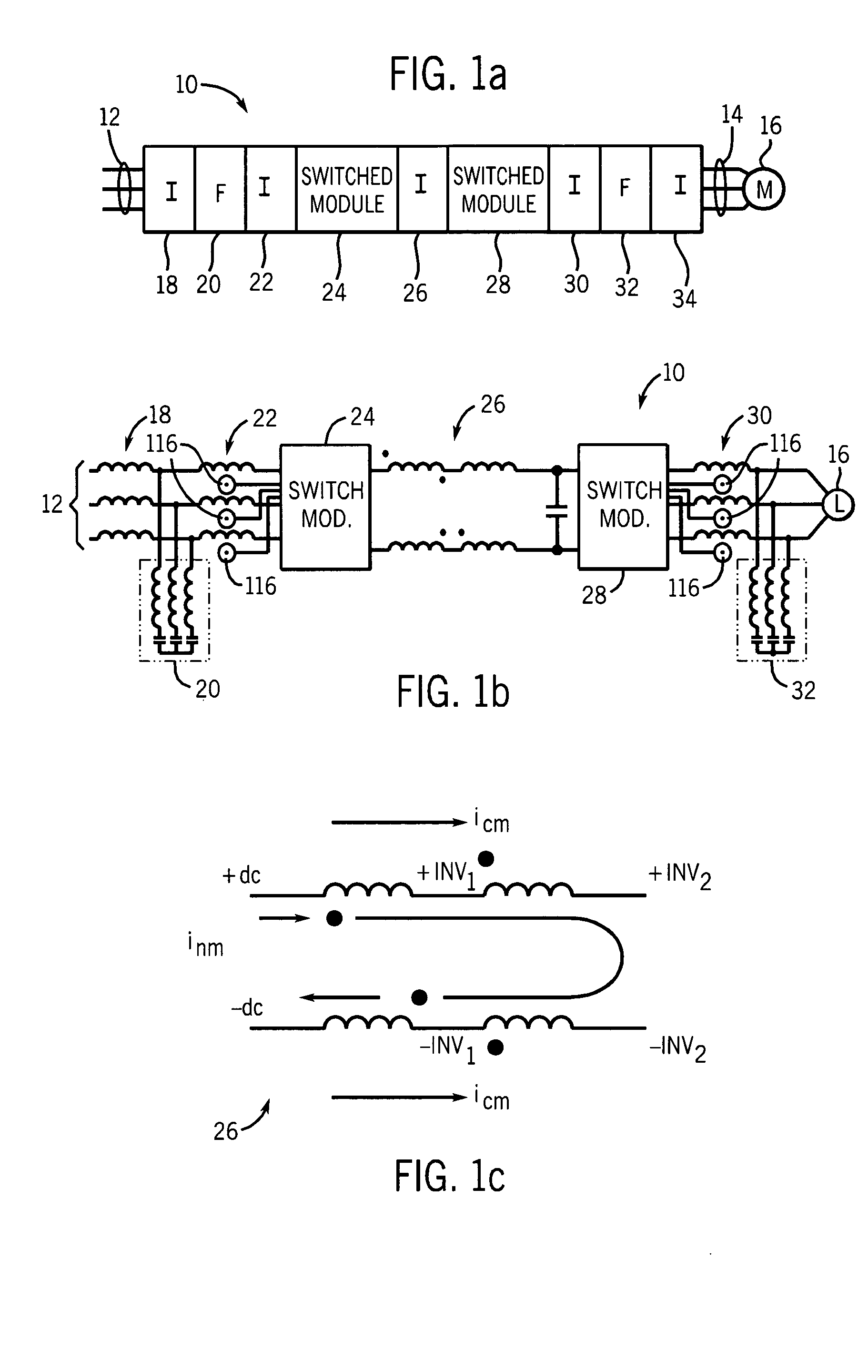 Modular inductor for use in power electronic circuits