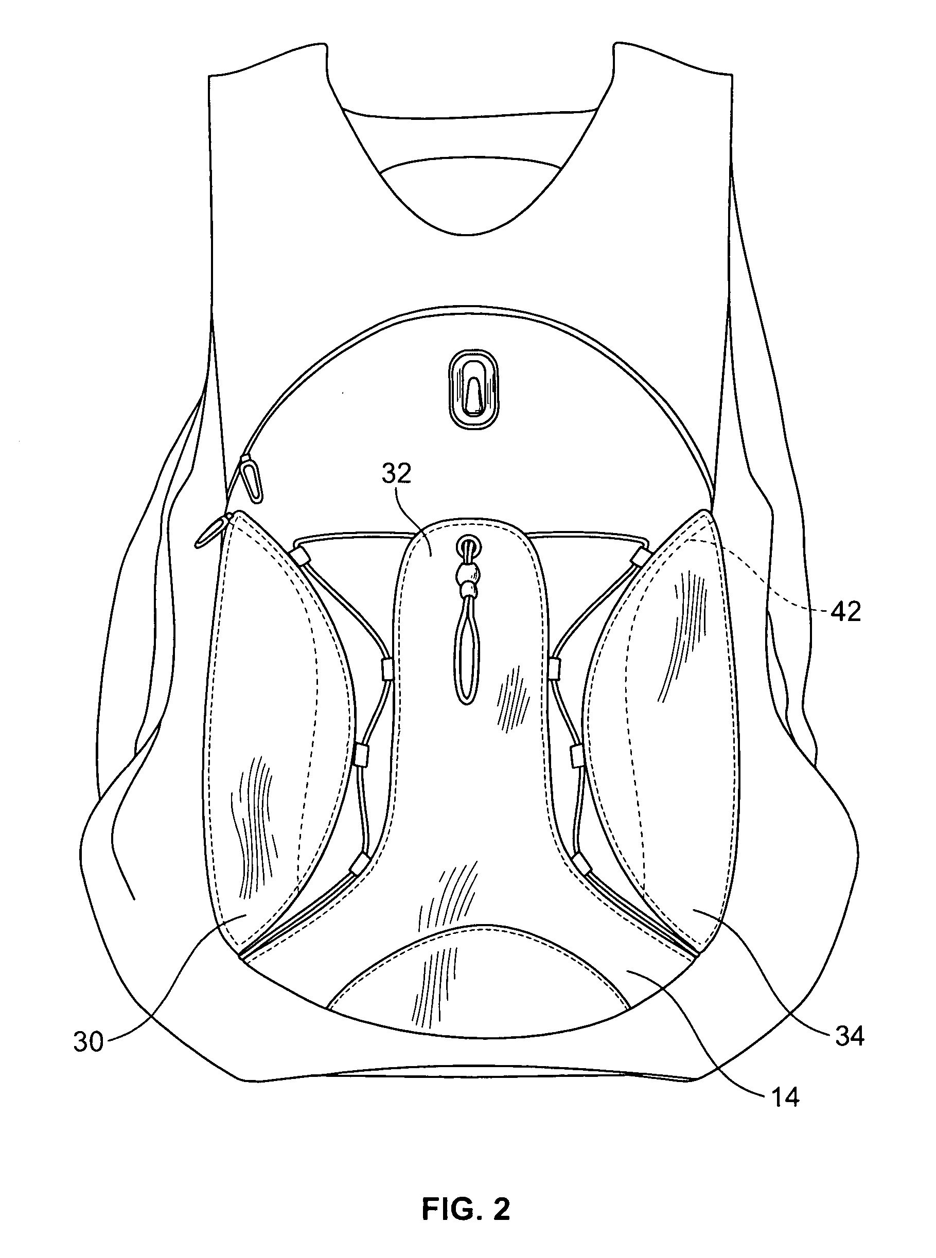 Carrying bag with expandable area