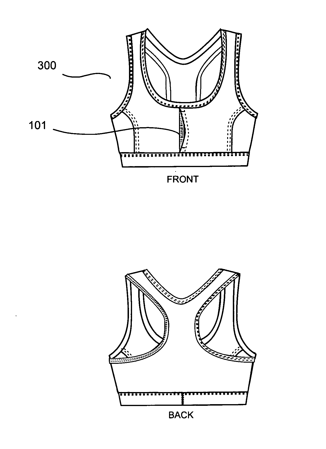 Garment with integrated measuring apparatus