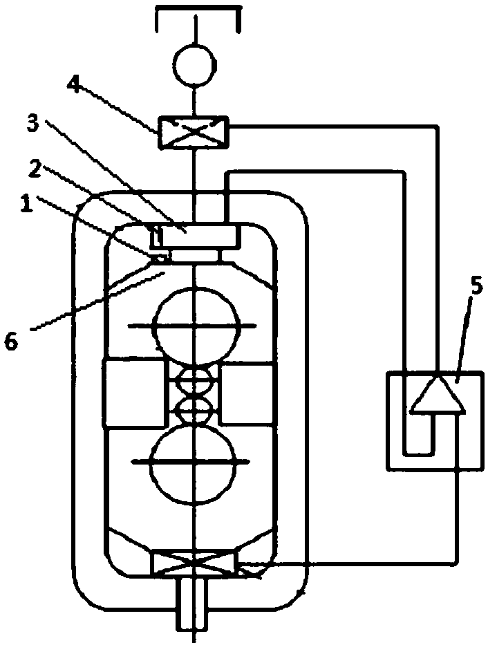 A system and method for suppressing vibration of a strip mill roll system based on hydraulic cylinder control