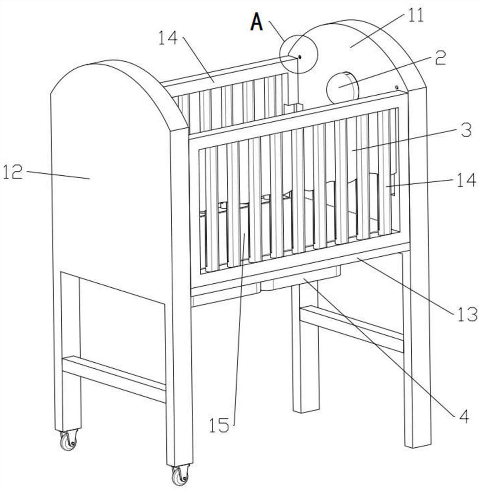 Intelligent temperature control baby crib
