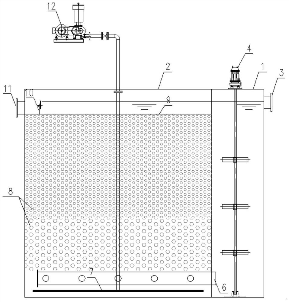 Rear denitrification filter tank