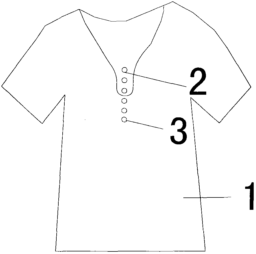 Short-sleeved shirt provided with buttons and made of fabric more stable in structure