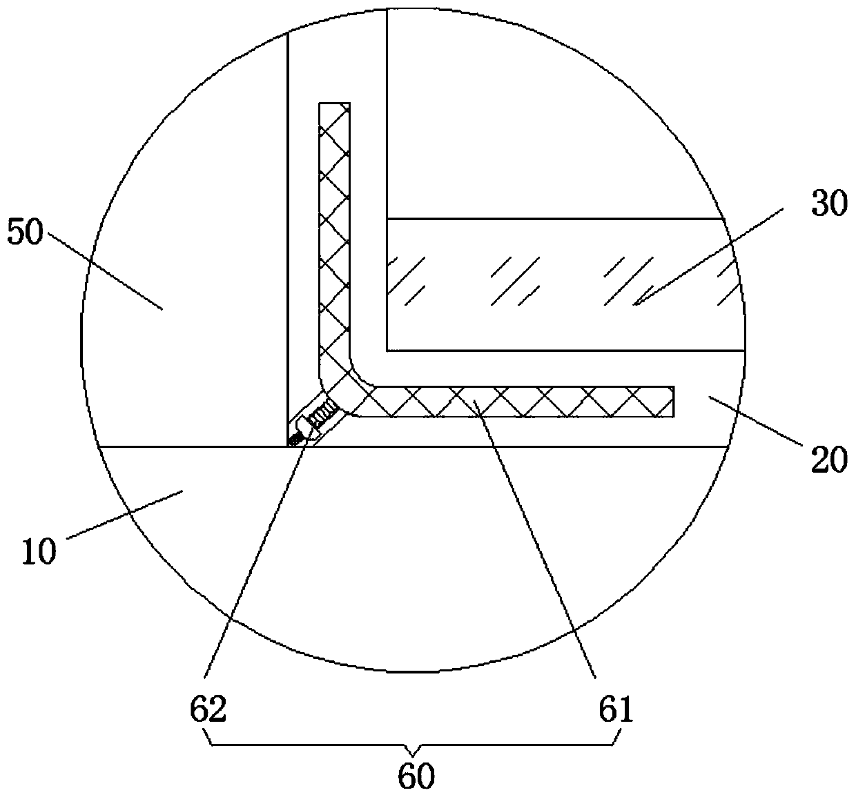 Floorslab sound-insulation shock-absorption structure based on rubber pad, and construction method thereof