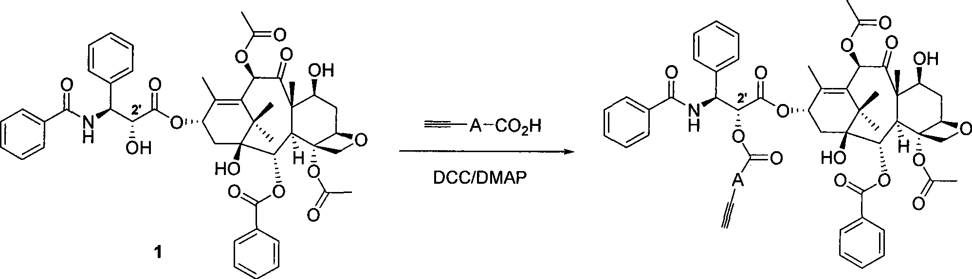 Water-soluble paclitaxel ester compounds containing 1,2,3-triazole and preparation method