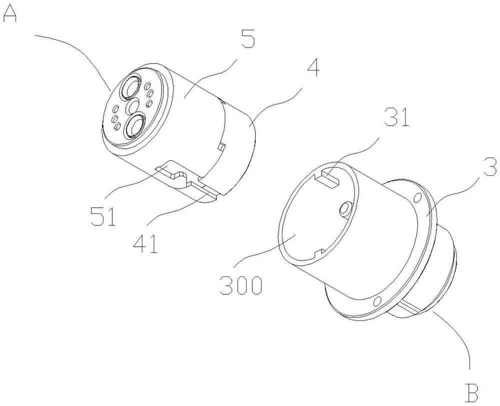 Rotary side piezoelectric connector