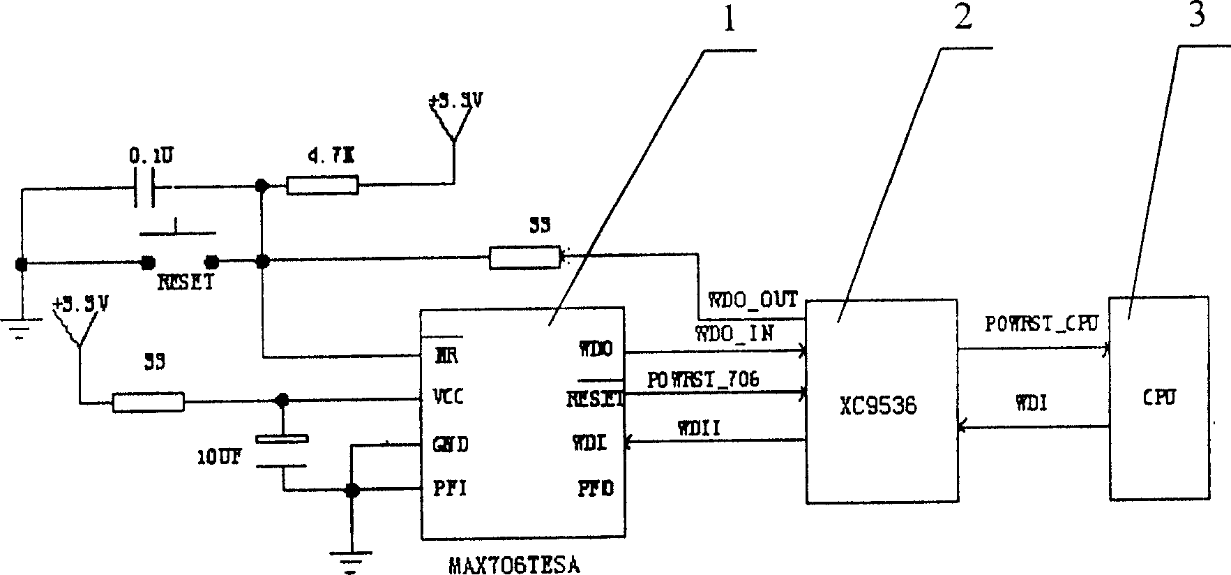 Reset circuit and control method for embedded system