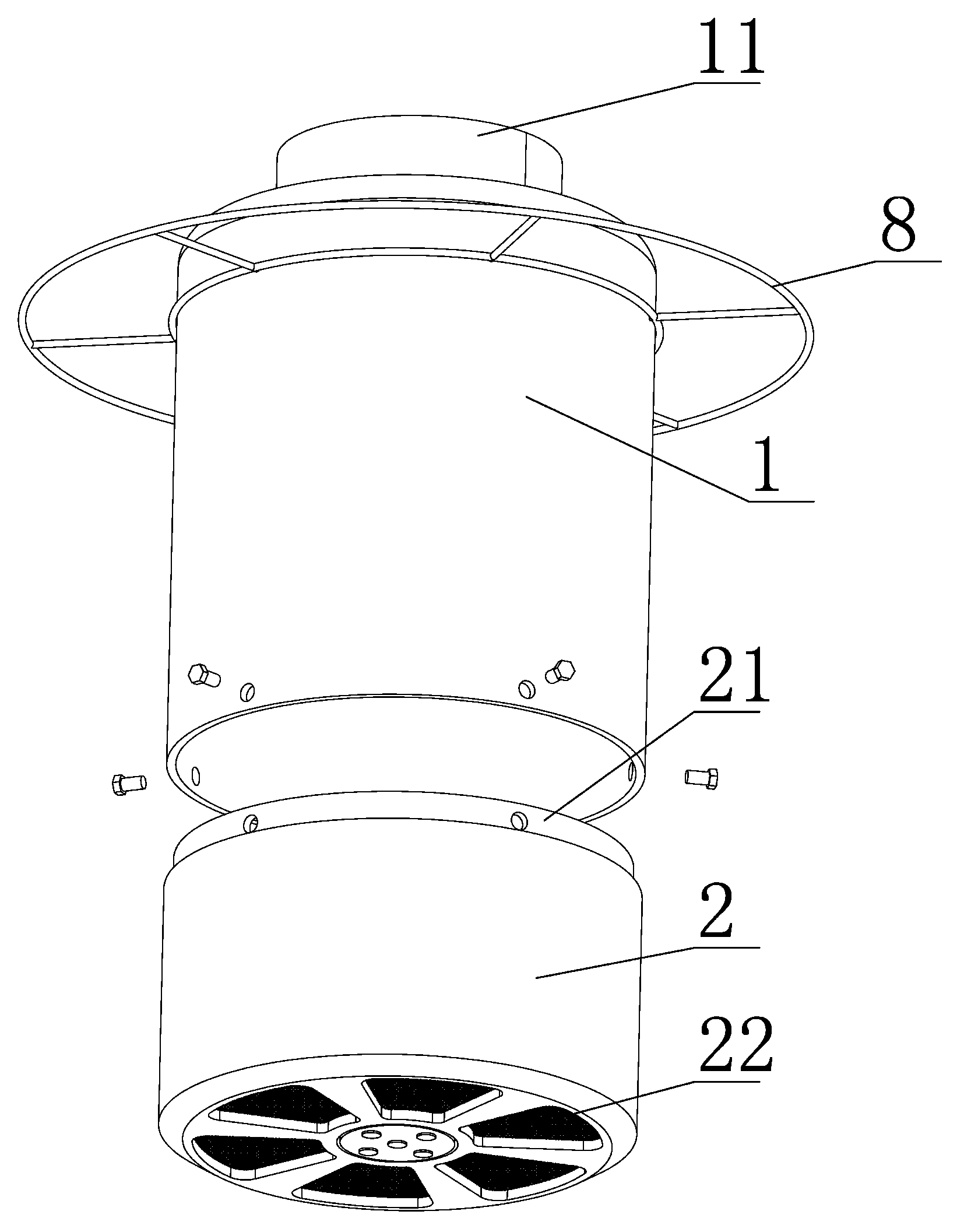 Range hood ventilation module and its assembling method