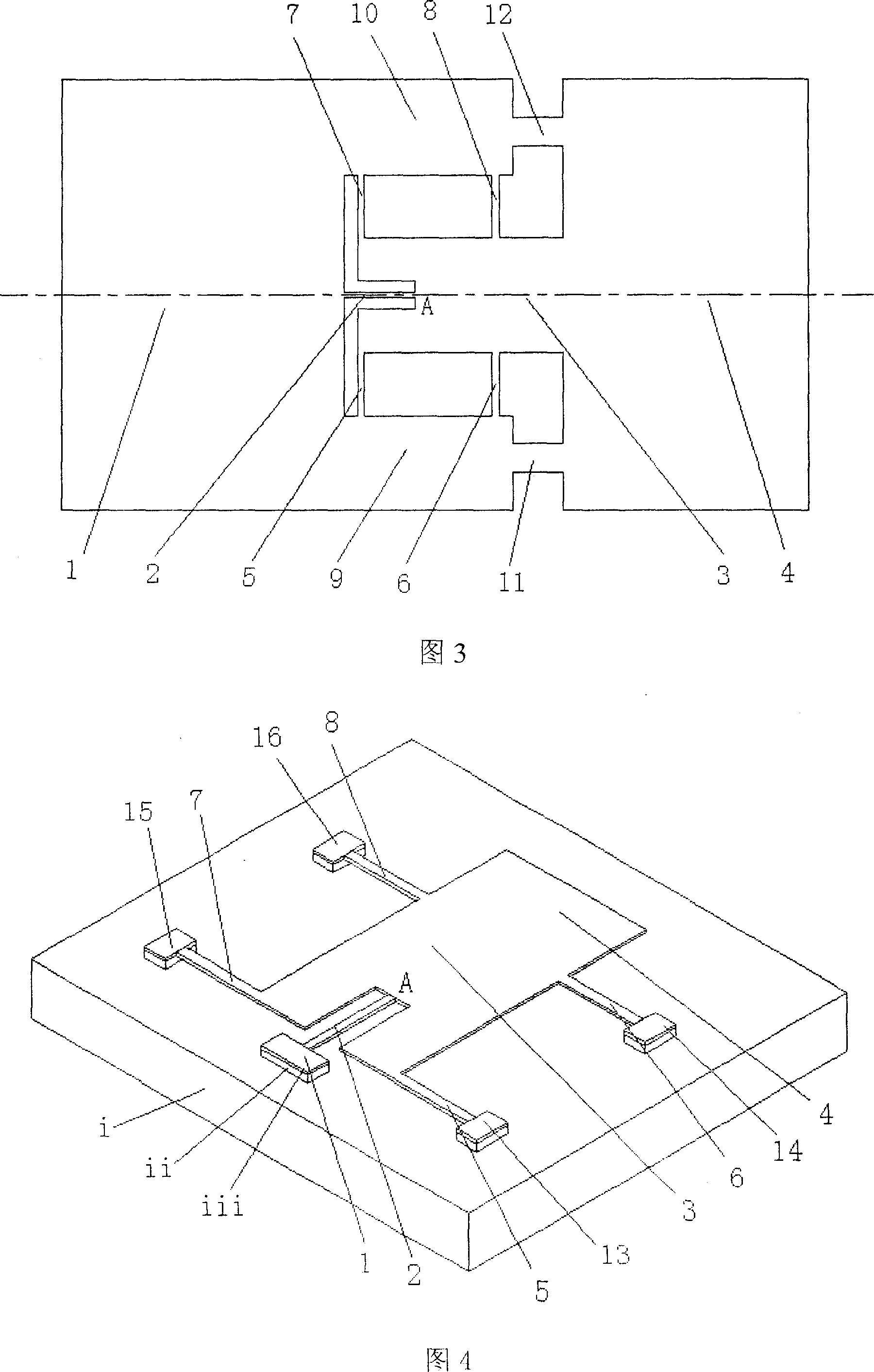 Micro-stretching sample structure with elastic beam