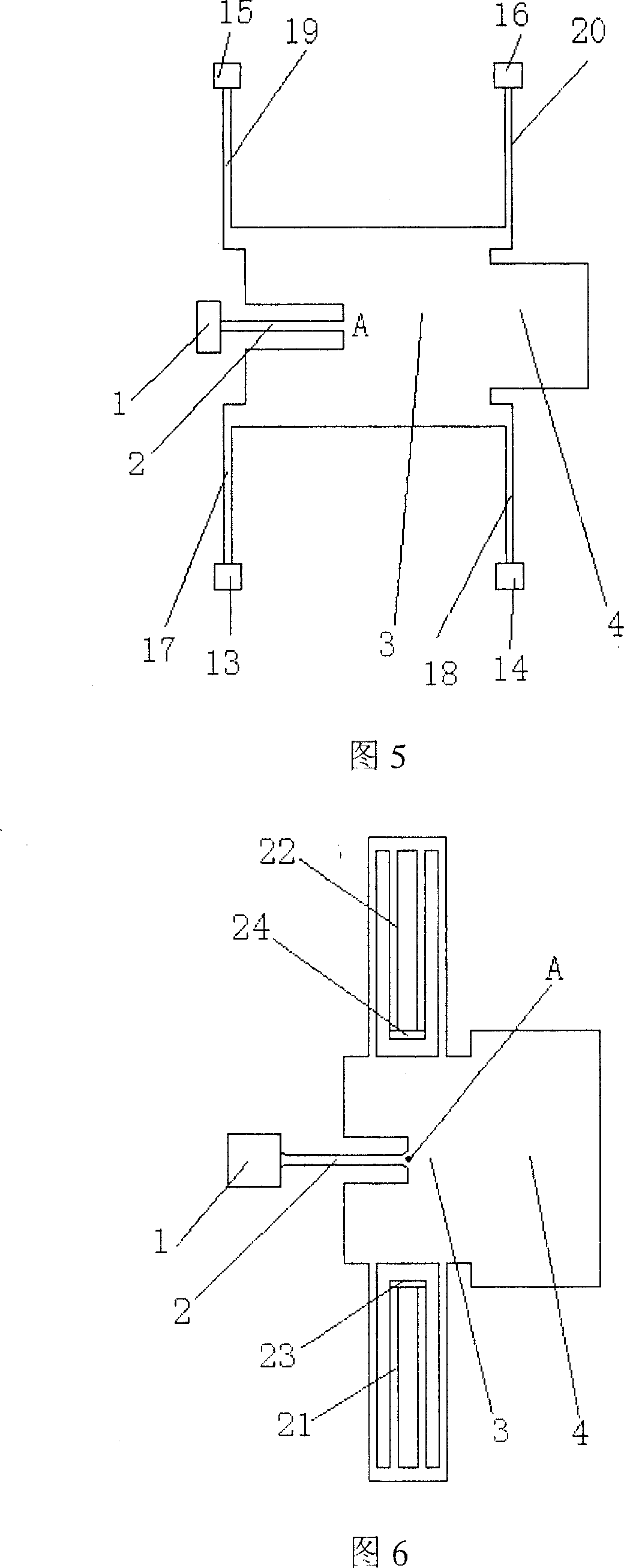 Micro-stretching sample structure with elastic beam
