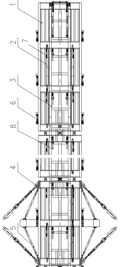 Pipe piece conveying device suitable for large-gradient transportation of whole-ring pipe pieces and conveying method of pipe piece conveying device