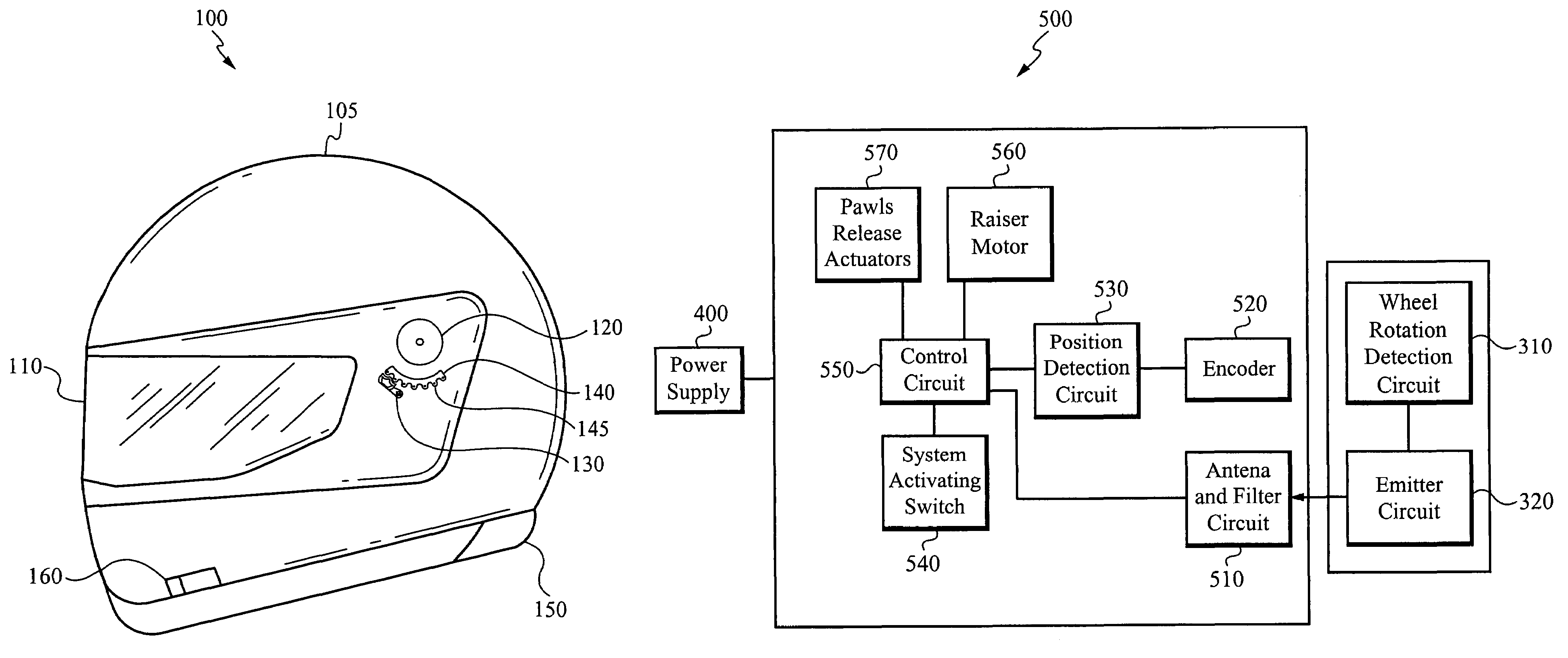 Motorcycle helmet windshield control system and method