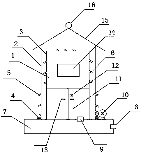 Novel electric power distributing cabinet