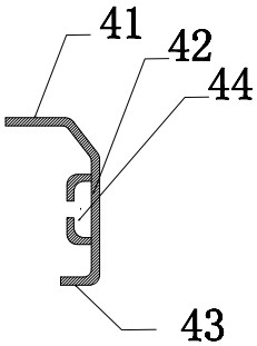 Fixed bent iron for installing tension type screen