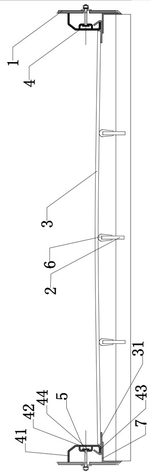 Fixed bent iron for installing tension type screen