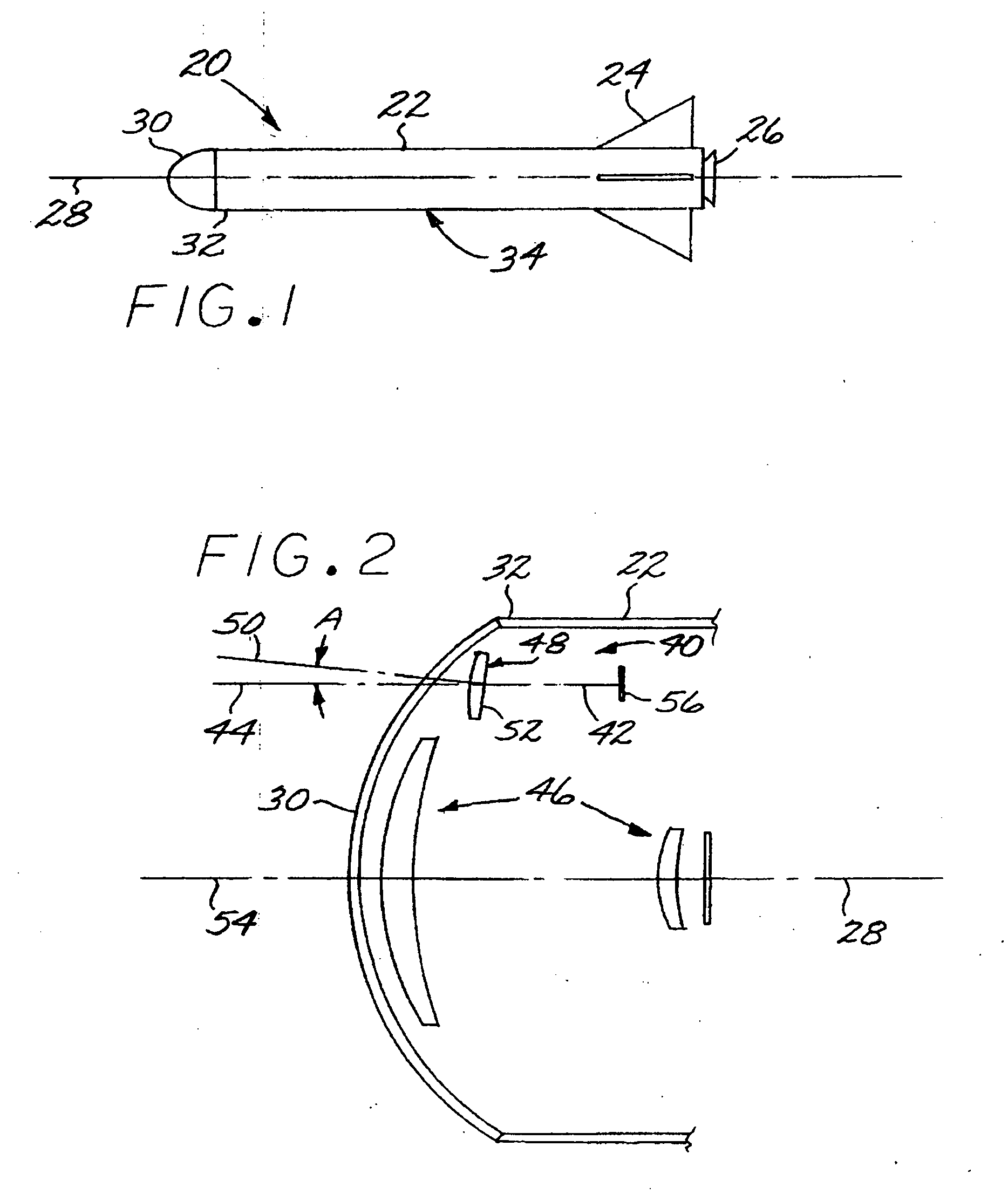 Windowed optical system having a tilted optical element to correct aberrations