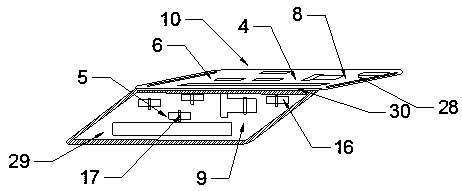 Multifunctional self-closing tool recycling box device of engineering machinery