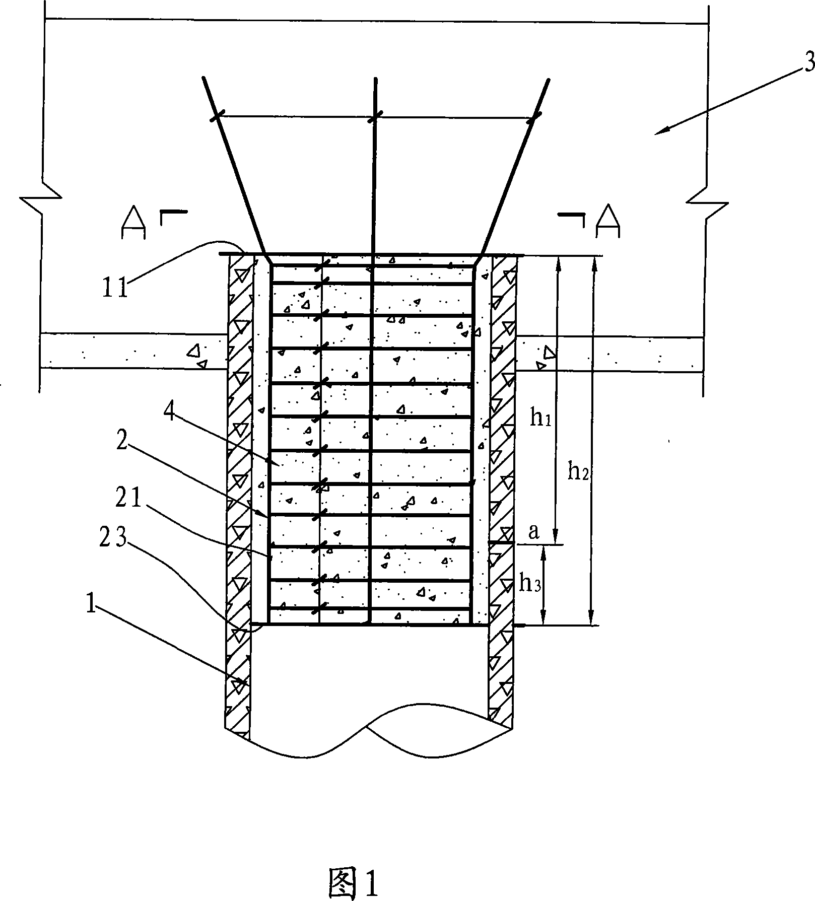 Fastening method of post-treating pipe pile break with pre-stress pipe pile construction