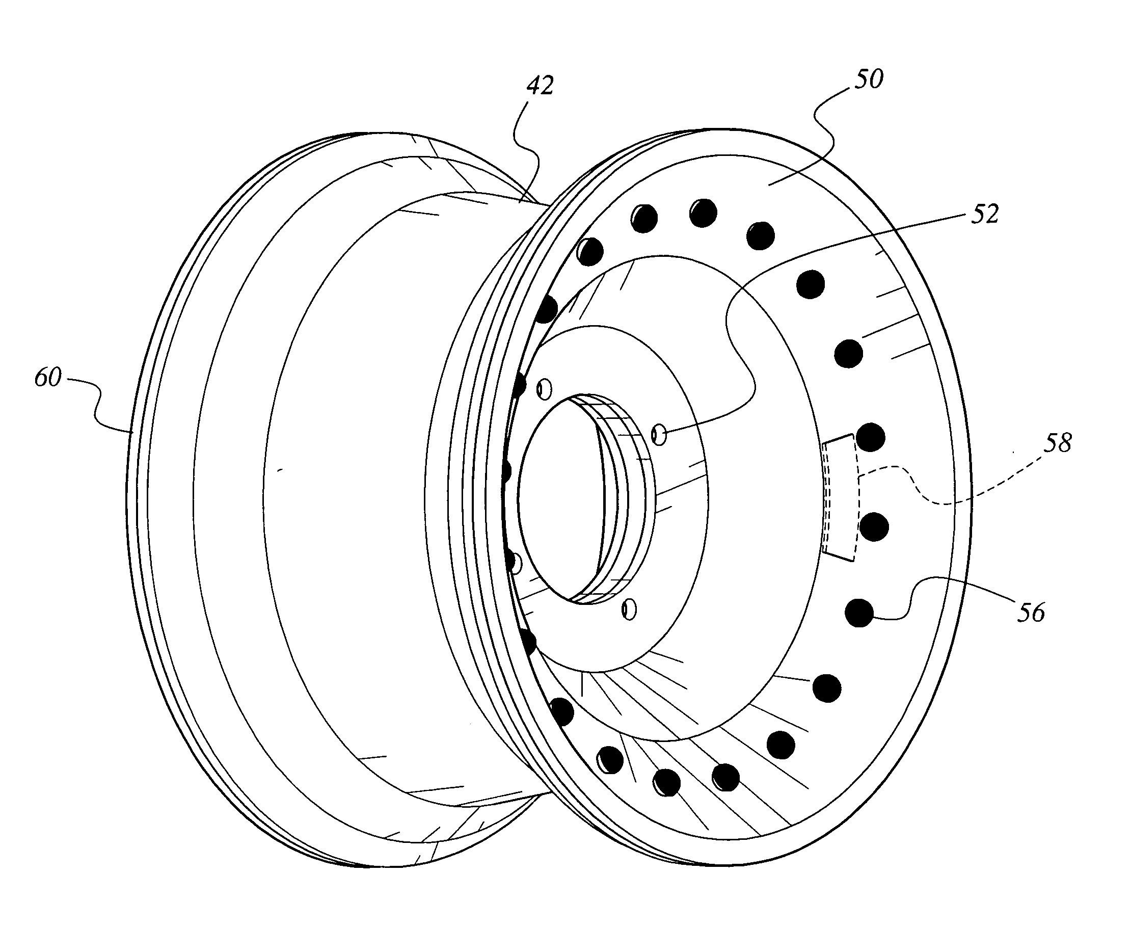 Plastic insert for ATV wheel rims