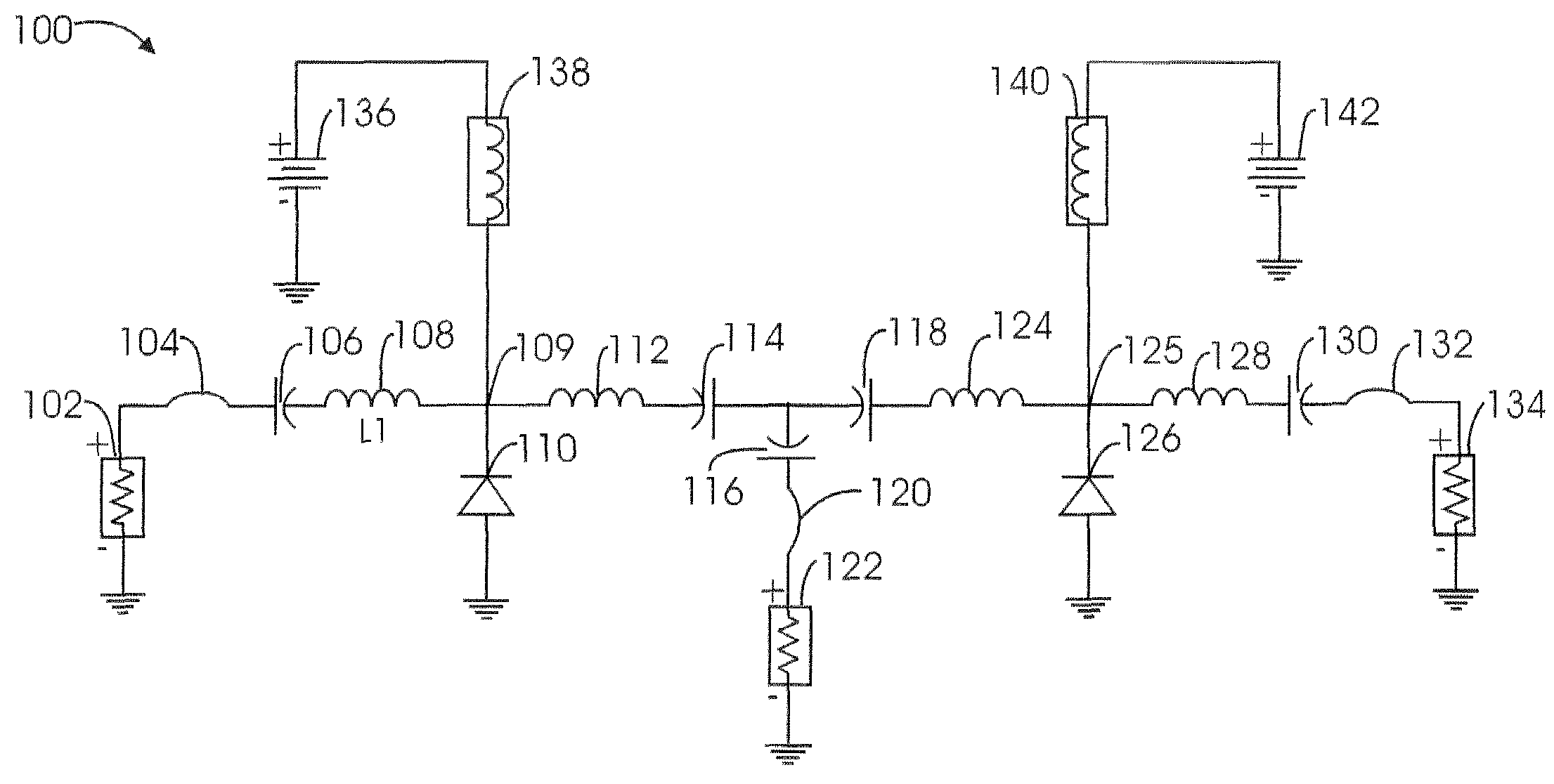 Method to improve characteristics of pin diode switches, attenuators, and limiters by control of nodal signal voltage amplitude