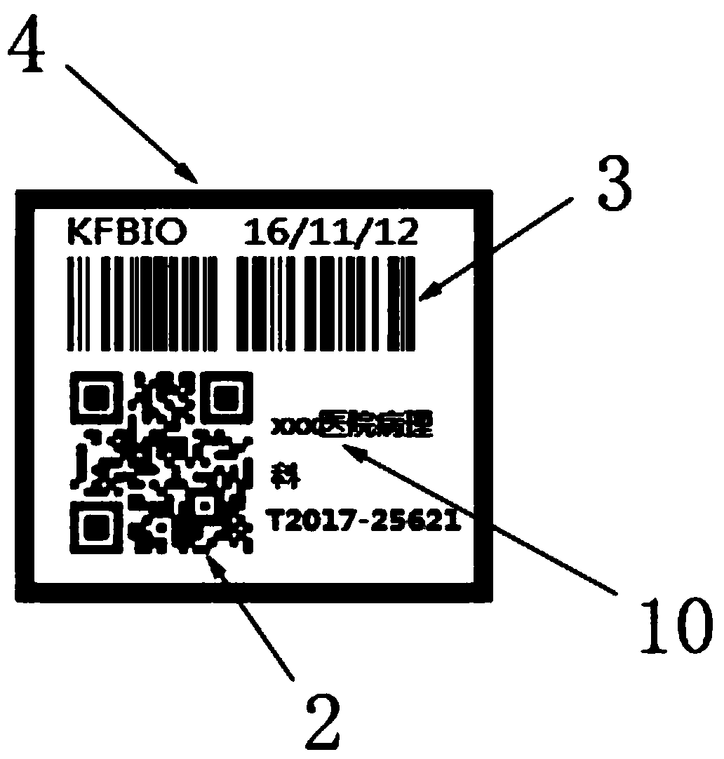 Method for acquiring tissue sample information based on a composite bar code label