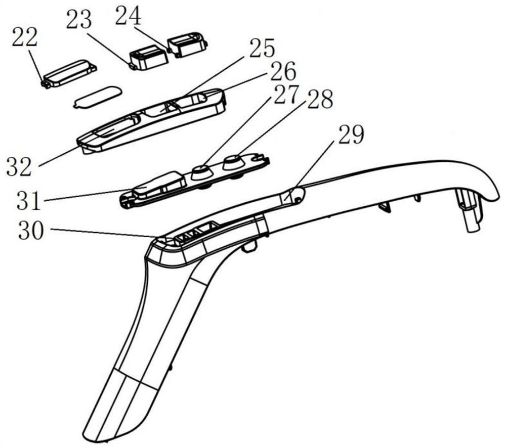 Detachable handle structure of water machine