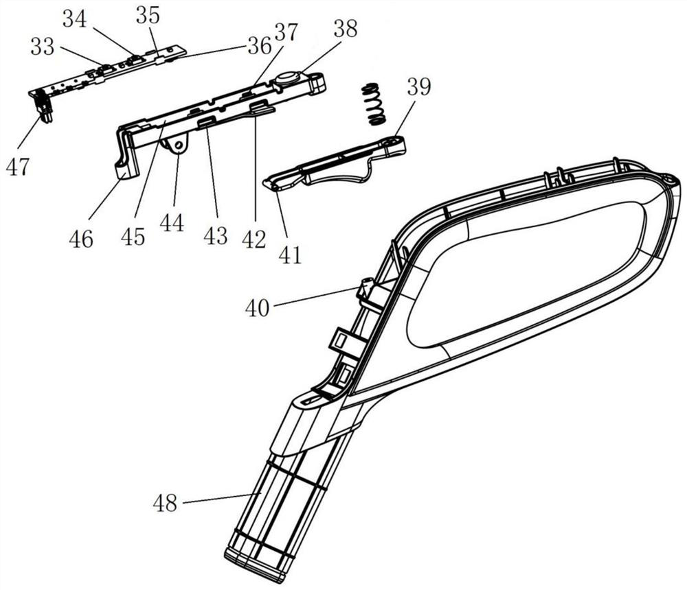 Detachable handle structure of water machine