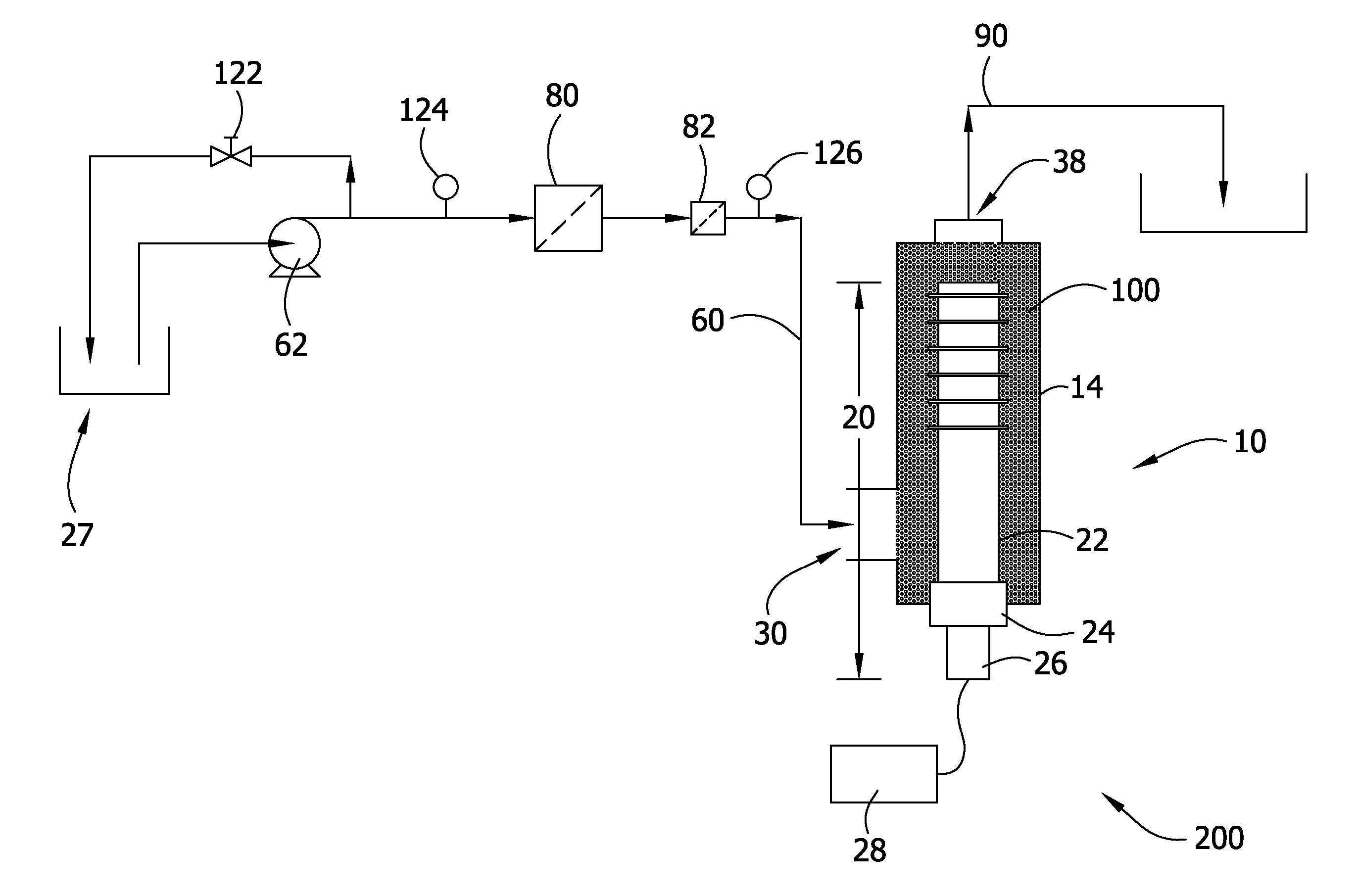 Ultrasonic treatment system for separating compounds from aqueous effluent