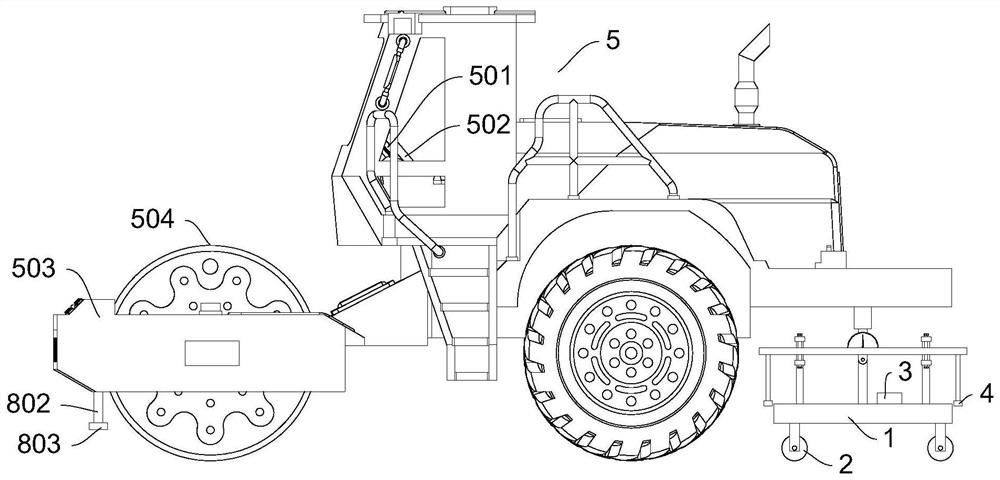 Road roller construction data detection device