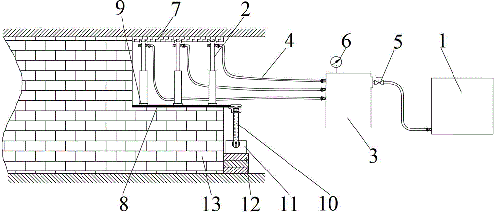 In-situ test system and test method for bearing performance of roadway filling body