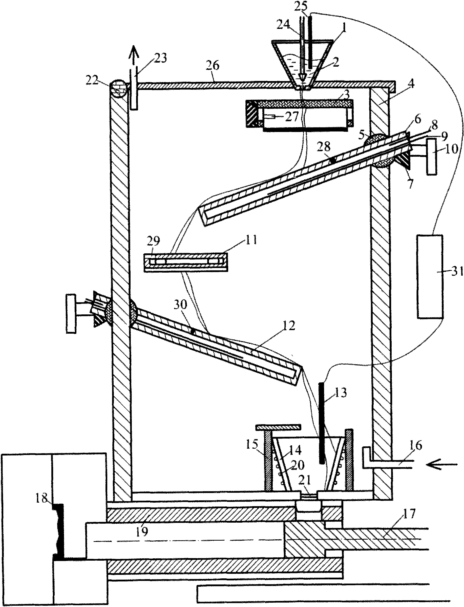 Semi-solid rheological molding device for metal part