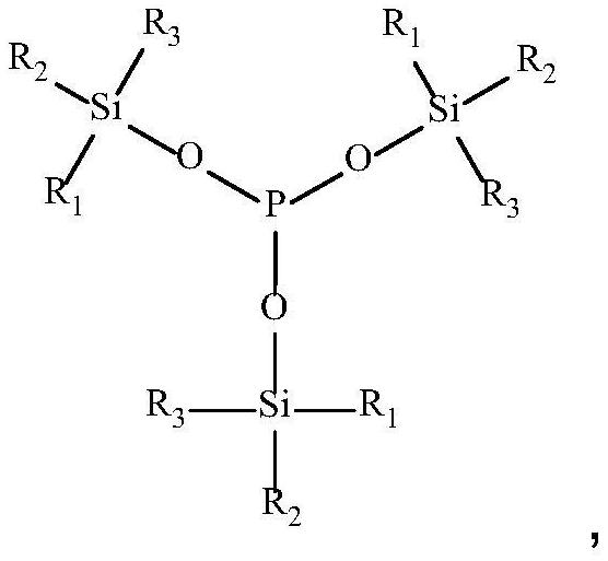 A kind of synthetic method of three (trihydrocarbyl silyl) phosphites