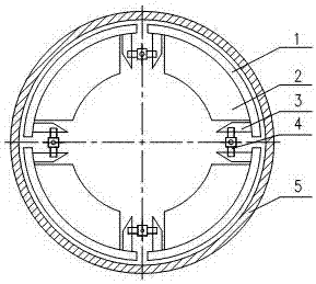 Inner circular expanding tool in thin-wall cylinder circular seam pairing