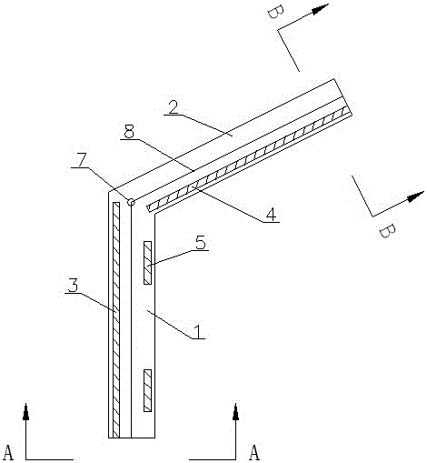 Device for positioning splayed reinforcing plate of corrugated bulkhead and determining points for measurement of tacheometry