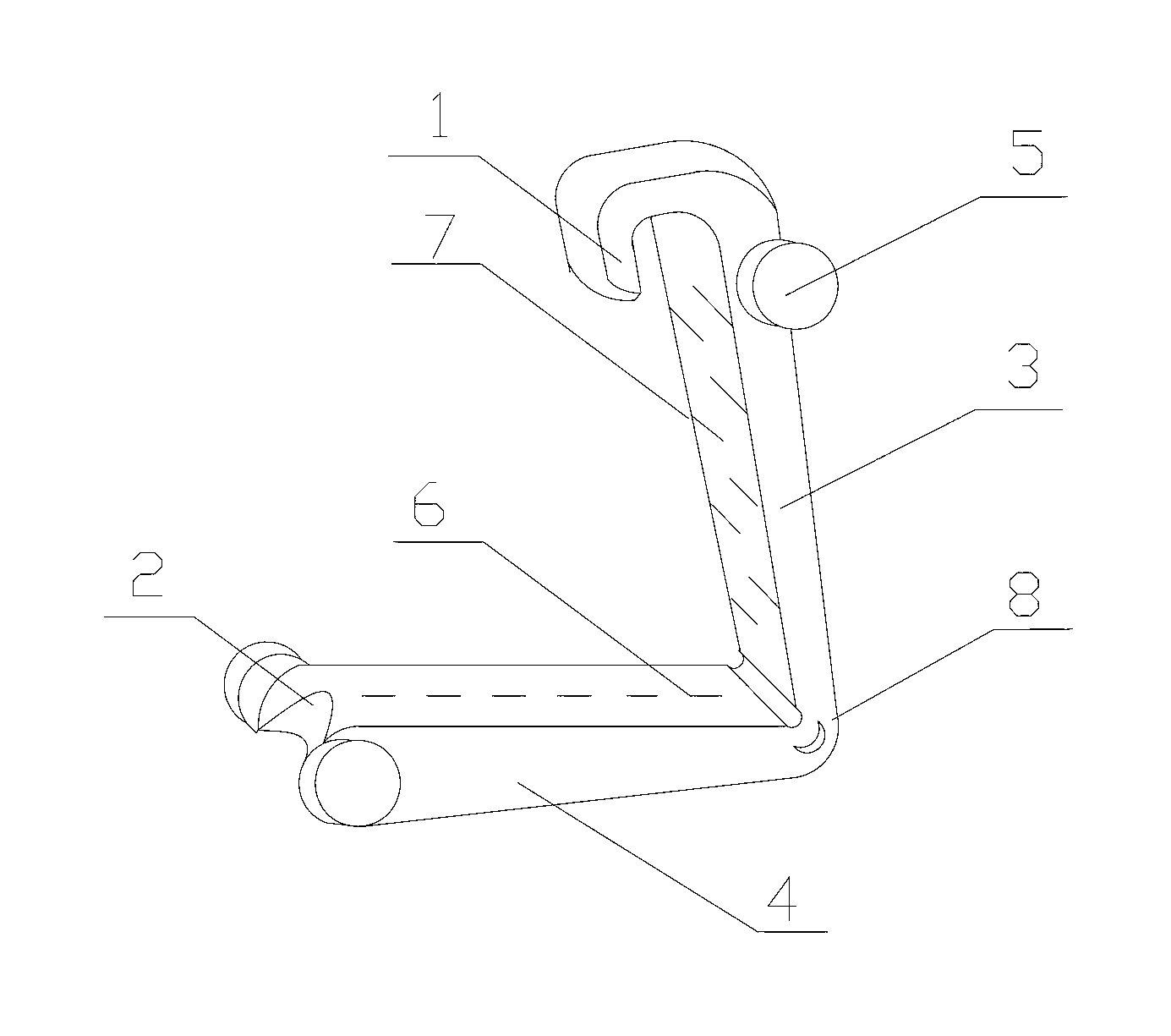 V-shaped vessel ligature clamp with single-layer structure and method for preparing V-shaped vessel ligature clamp