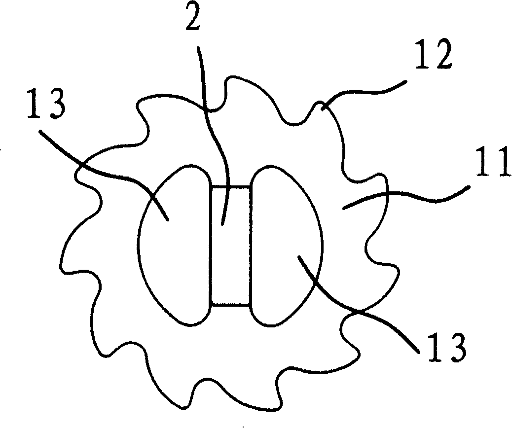 Ratchet wheel of binding device
