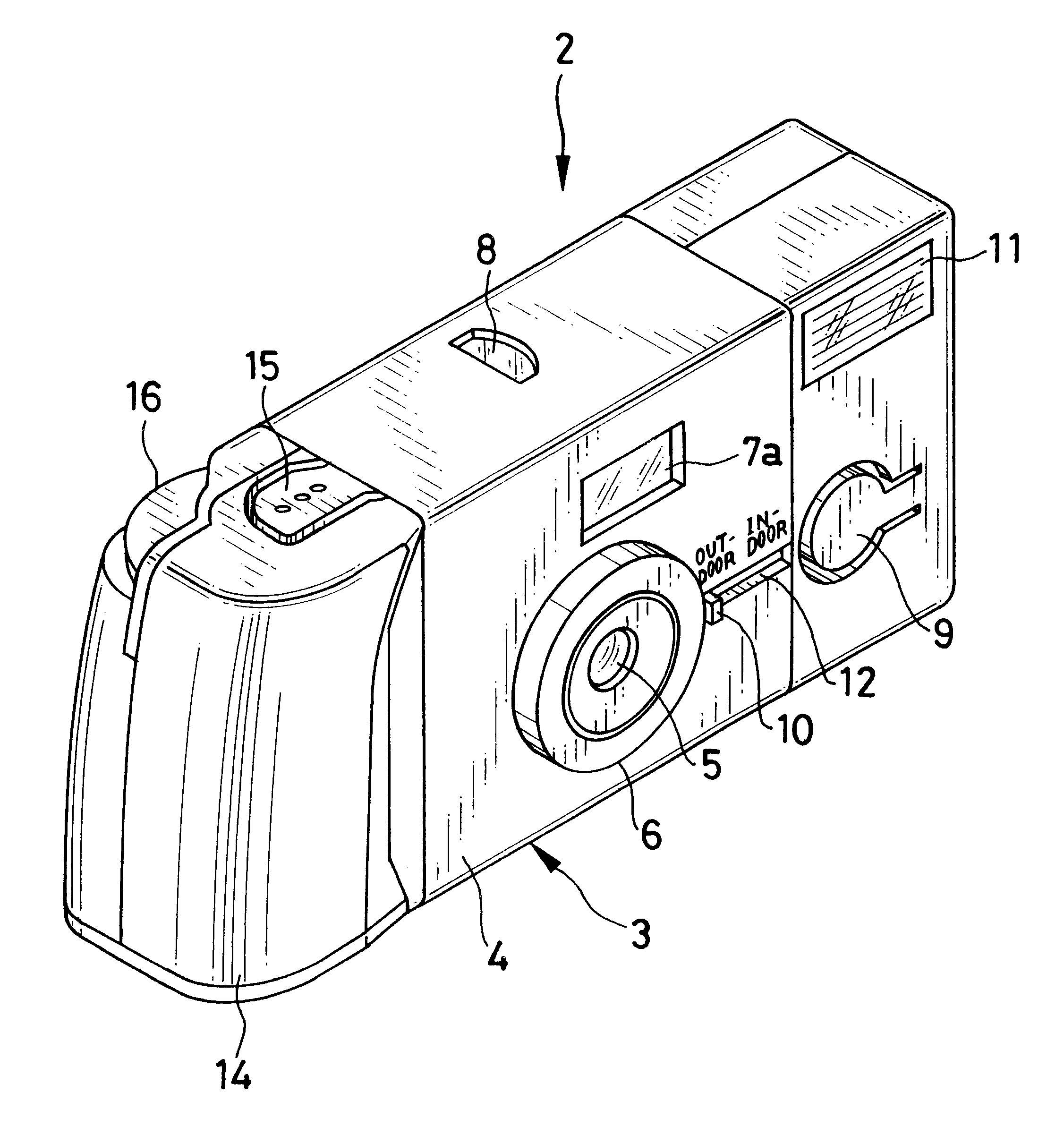Lens-fitted photo film unit with flash device