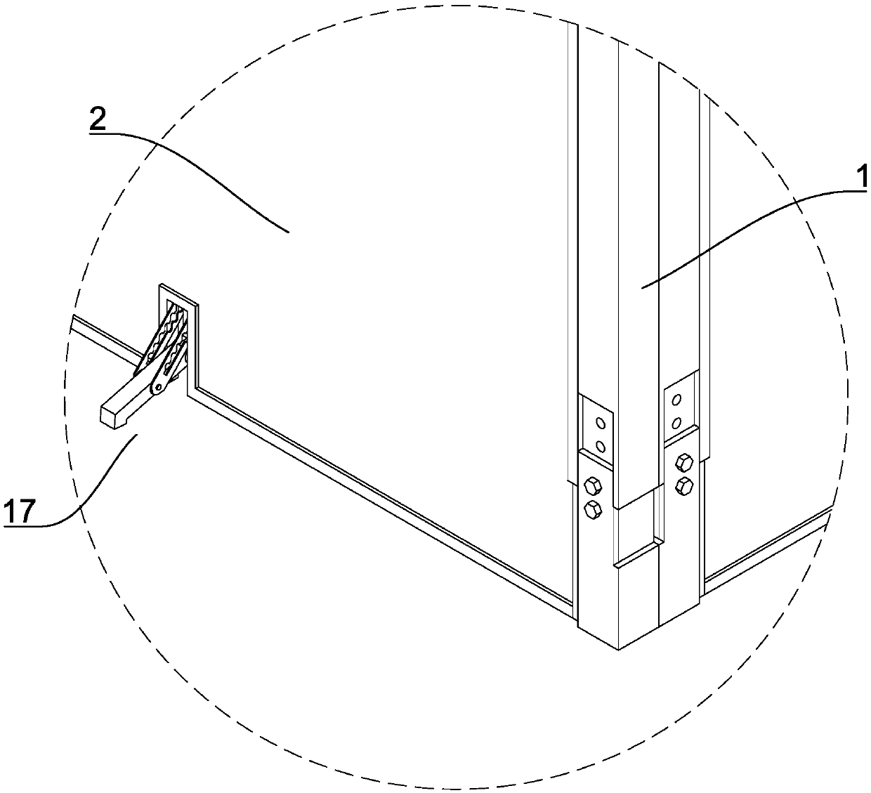 A fence device for animal flat breeding experiment