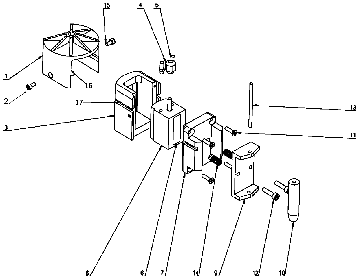 Phased array ultrasonic detection self-adaptive balance probe bin for fillet welds of tube and tube plates