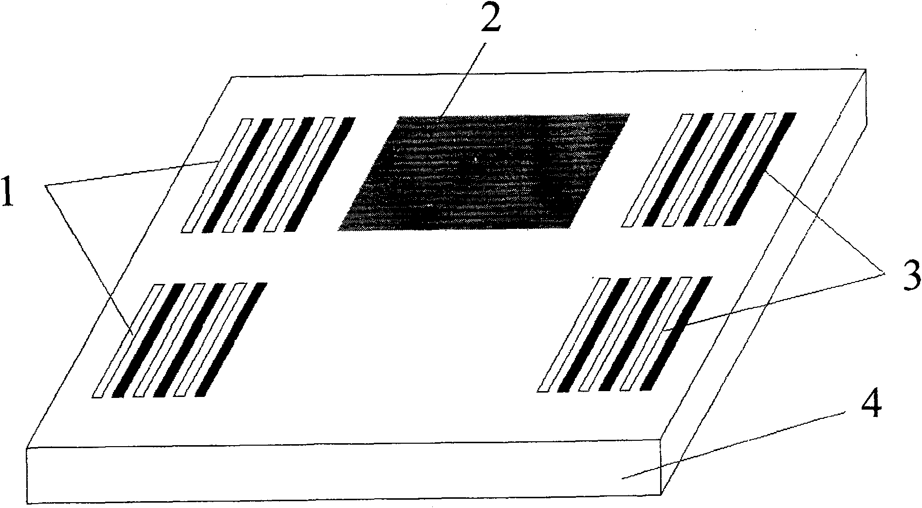 Acoustic surface wave microhydrogen sensor and its production process