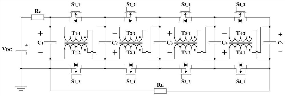 Adjustable waveform pulse generator based on homonymous inductor isolation