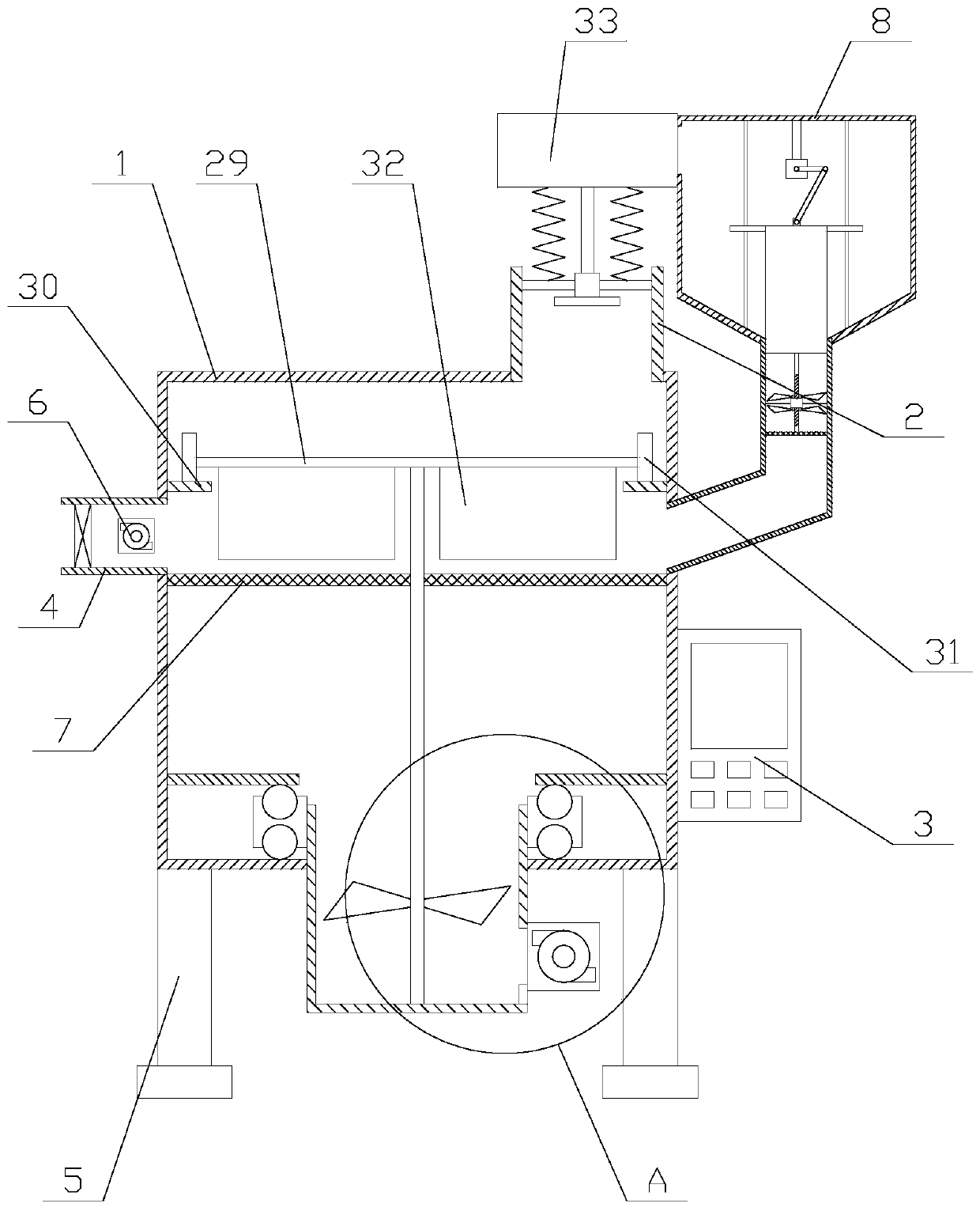 Air purification equipment with high deodorization efficiency for public toilet