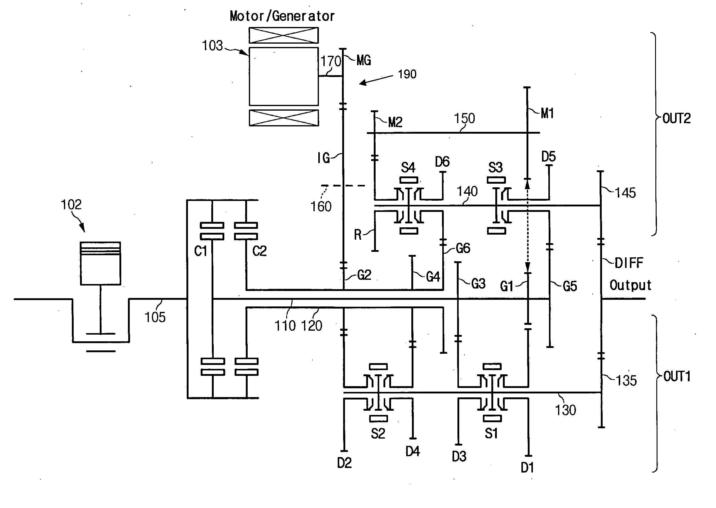 Double clutch transmission for a hybrid electric vehicle and method for operating the same