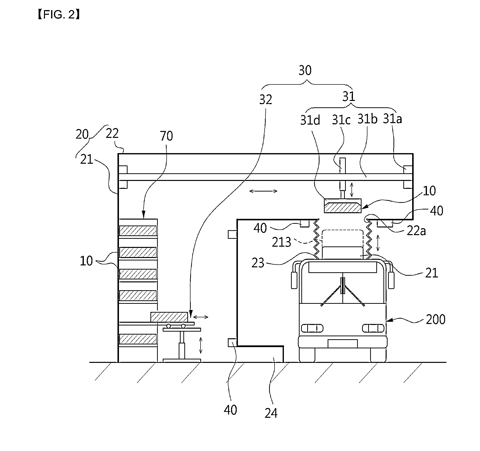 Battery exchanging-type charging station system for electric vehicle