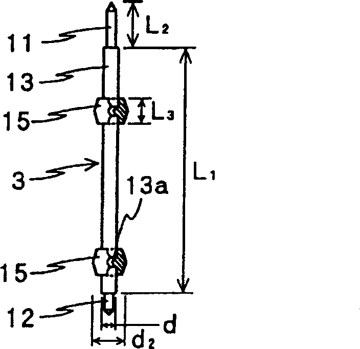 Inspection jig for radio frequency device ,and contact probe imcorporated in the jig