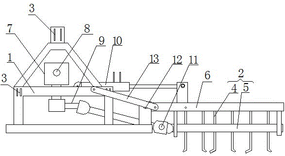 Retractable cultivator achieving side cultivation