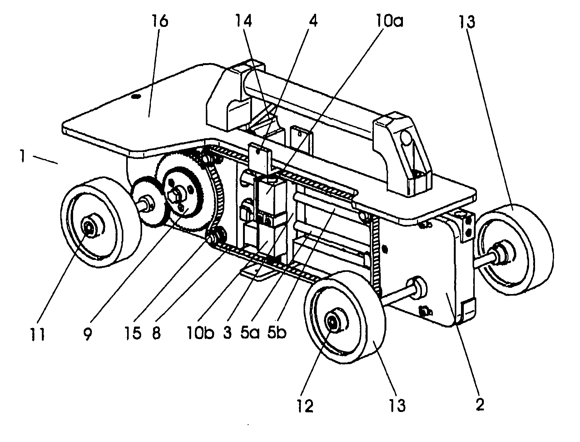 Positioning vehicle for positioning a test probe