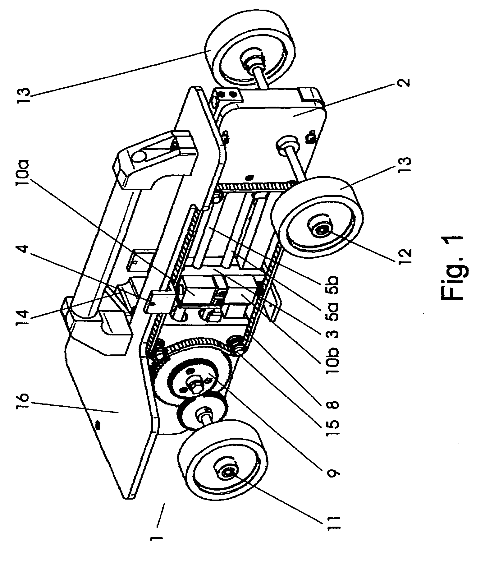 Positioning vehicle for positioning a test probe