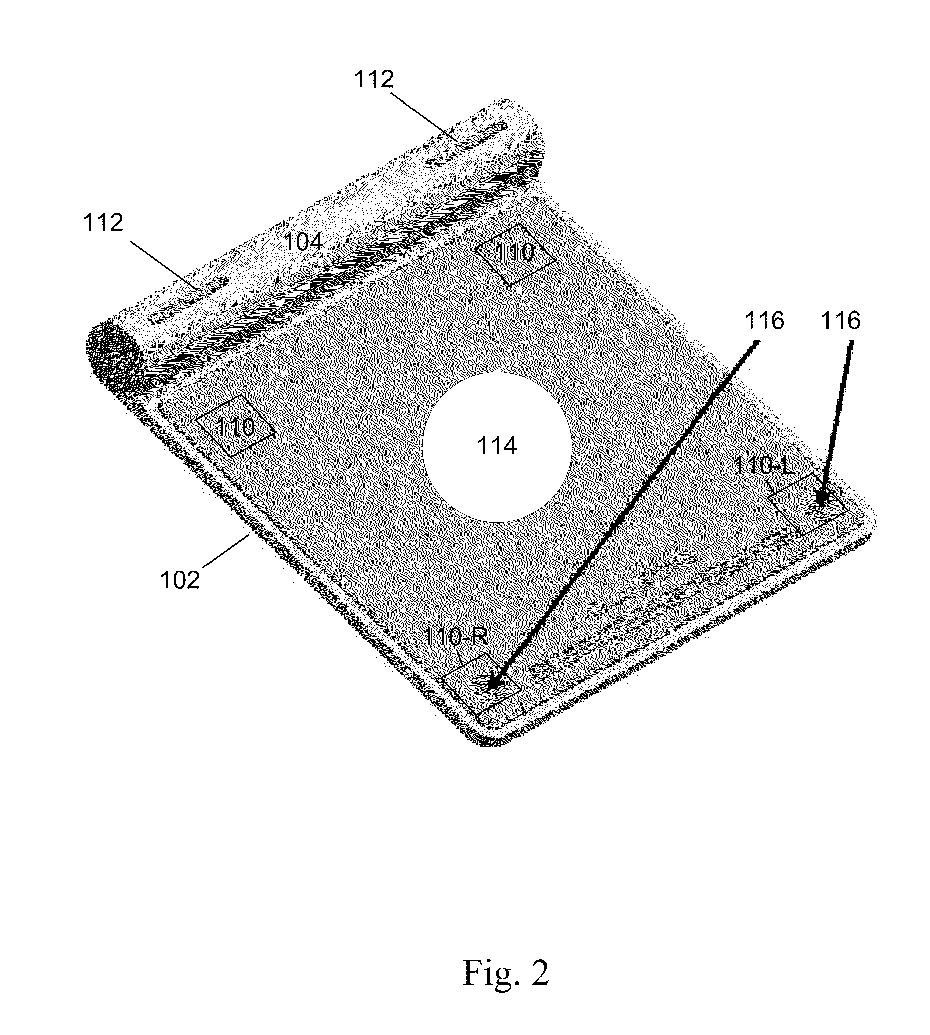 Portable multi-touch input device
