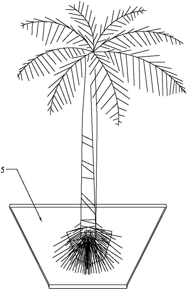 Flower-fruit pot soil structure and preparation method thereof